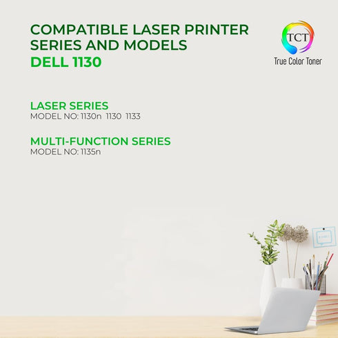 TCT Premium Compatible Toner Cartridge Replacement for Dell 330-9523 (2,500 Pages) Works with 1130 1130N 1133 1135N