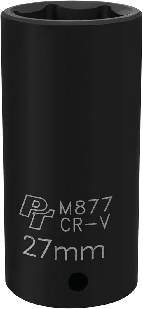 Performance Tool 1/2-Inch Drive 6pt Impact Socket, 27mm M877