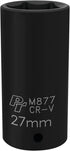 Performance Tool 1/2-Inch Drive 6pt Impact Socket, 27mm M877