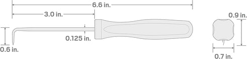 TEKTON 90-Degree Bent Pick, 1/8 Inch x 3 Inch, PNH21103