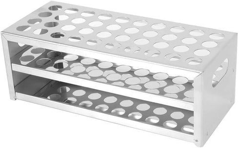 Stainless Steel Punch Plate Test Tube Rack, 40 Holes Large Capacity Lab Holder (15.5 * 40mm)
