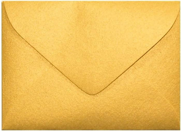 LUXPaper #17 Mini Envelopes | 2 11/16" x 3 11/16" | Gold Metallic | 80lb. Text | 50 Qty