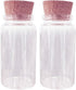 2pcs Empty Clear Glass Bottles, Vials with Cork Stopper, 47mm Bottle Diameter (47x90x33mm 100ml)