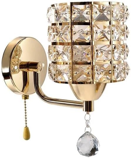 TEEM Set 2, E26 -Bulbs Modern Luxury Gold Crystal Wall Sconces of Hardwired Lights Standard Socket Decorative Light