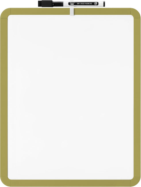 Mr. Pen Dry Erase Board 14” x 11” with Black Marker, Olive Green Frame, Small White Board for Kids and Students