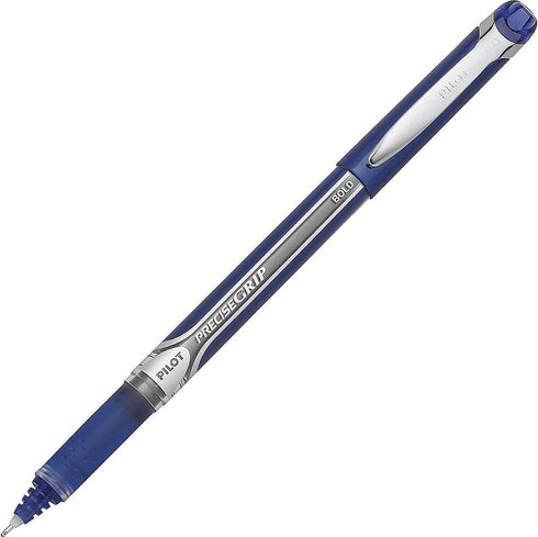 Pilot Precise Grip Liquid Ink Rolling Ball Stick Pens, Blue, Bold Point (1 mm), Pack of 12