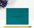 LUXPaper A2 Invitation Envelopes, Peel & Press, 4 3/8" x 5 3/4", Teal, 80lb Text, 50 Qty