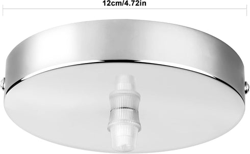 4.7" Arturesthome Silver Ceiling Canopy Light Kit Rewind Single Hole with Hardware,Ceiling Plate for Pendant Light