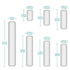 stonylab 7pcs Stir Bar Set, PTFE-Coated Magnetic Stirring Bars, White Stir Mixer Assortment Pack Mixed Sizes (7 Pcs)