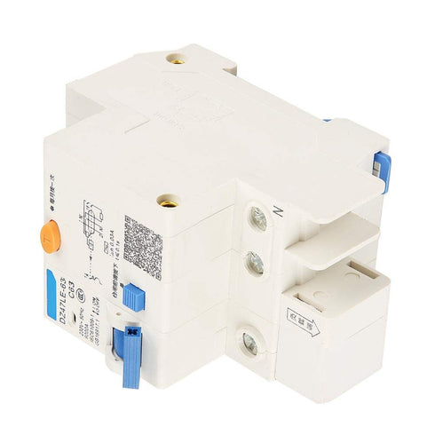 DZ47LE-63 Current Circuit Breaker 1P+N C63 RCCB 230V 63A 30mA for Leakage Overload Short Circuit Protection