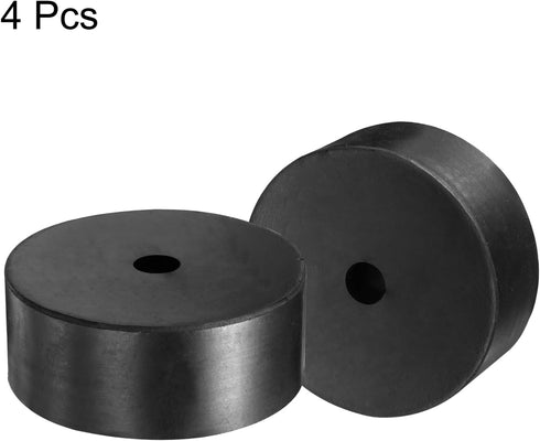 uxcell 4pcs Rubber Spacers, 100mm OD, 15mm ID, 40mm Height Round Anti Vibration Spacer for Home Car Accessories