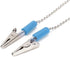 5Pcs Dental Lab Bib Clip, Stainless Steel Napkin Holder for Clamping Disposable Cordless Dental Bib, Blue