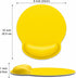 Dapesuom Ergonomic Mouse Pad with Wrist Support, Comfortable Memory Foam for Easy Typing Relief, Yellow