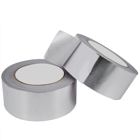 Glass Fiber Cloth Aluminum Foil Tape, Fireproof Self-Adhesive High Temperature Leak Proof Duct Tape