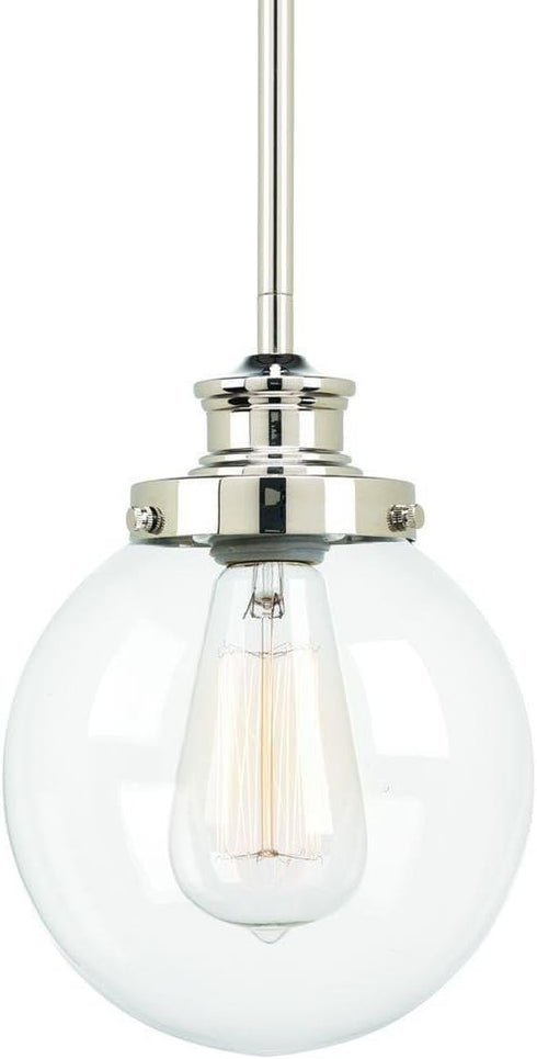 Progress Lighting Penn Collection 1-Light Polished Nickel Mini-Pendant