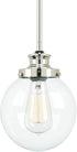 Progress Lighting Penn Collection 1-Light Polished Nickel Mini-Pendant