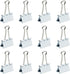 JAM PAPER Colorful Binder Clips - Large - 1 1/2 Inch (41 mm) - White Binderclips - 12/Pack by JAM Paper