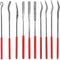 10Pcs Mini Diamond Needle File Set - Jewelers Hand Files Tool Kit for Metal, Ceramic, Stone Jewelry, 140mm Length