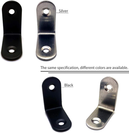 ZHome 303016MM 6Sets Metal L Shape Corner Brace Wall Shelves Hanging Bracket Joint Right Angle Bracket Fastener