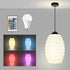 9-Inch Dimmable Chandelier001 YEHUARIS Pendant Light with Remote Control, Modern Drum Light Fixture, RGB Color Changing