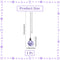54cm Bulb Crystal Ceiling Fan Pull Chains Purple Round Glass Ice Cracked Beaded Ball Ceiling Fan Pull Chain Extender
