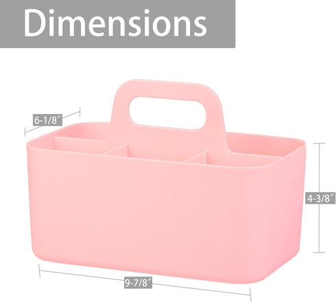 Tiawudi Multipurpose Caddy Organizer, Plastic Stackable Desk Organizer with Handle for Stationery, Office Supplies