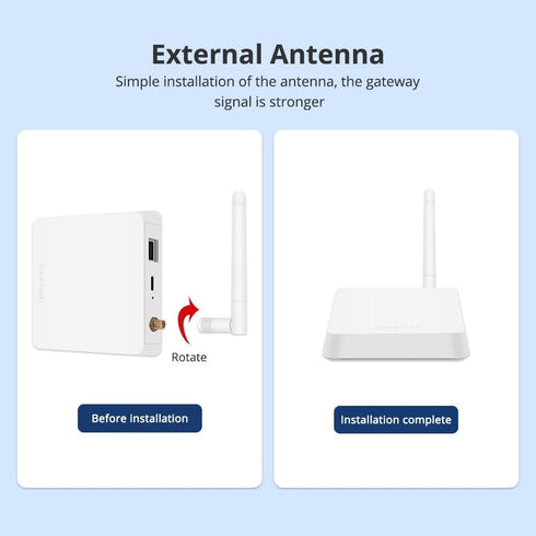 ZigBee Hub Intelligent Linkage Wired Gateway, Works with Tuya Smart Devices, Alexa Voice Control