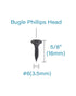 100pcs #6 x 5/8" Flat Head Phillips Drywall Screws, Fine Thread Sharp Point Wood Screw, Carbon Steel 1022A