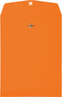 LUXPaper 9 x 12 Open End Envelopes, Clasp, Mandarin Orange, 80lb. Text, 50 Qty