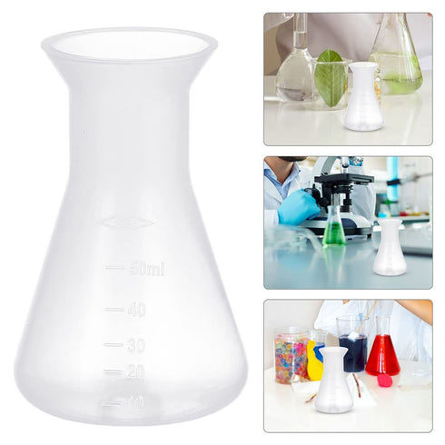 ULTECHNOVO 18pcs Accessories of Ml Narrow Beaker Graduated Scientific Cone Flask, Laboratory Kit Educational