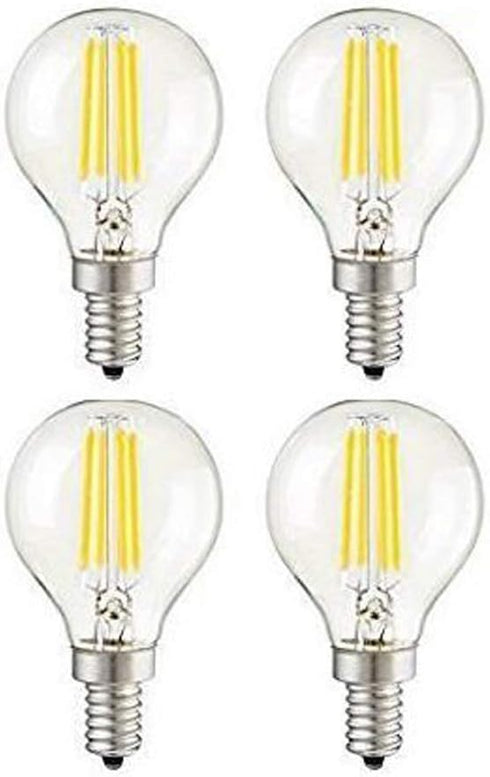CTKcom G45 4W Candelabra LED Bulbs Dimmable(4 Pack)- E14 Base Vintage Edison