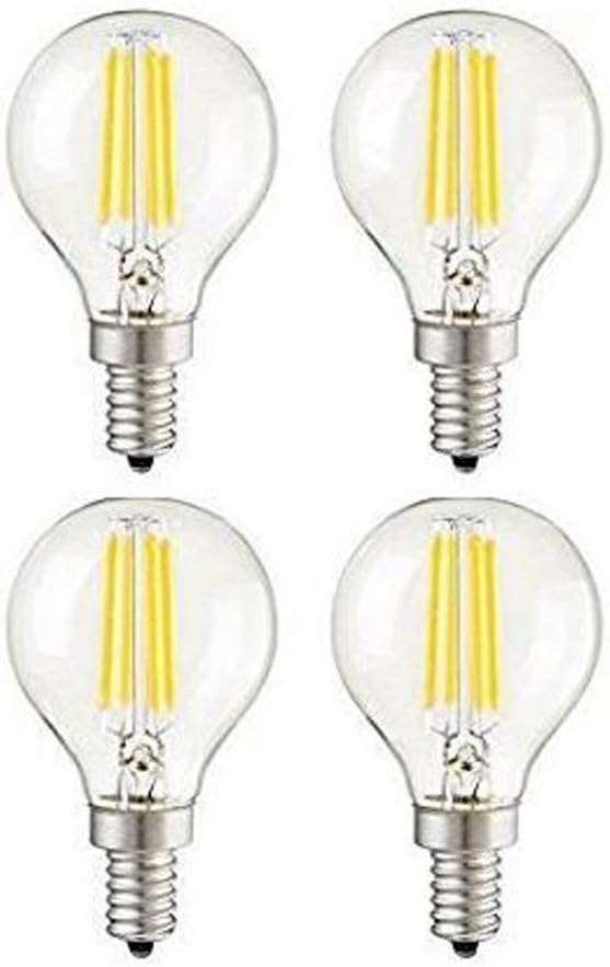 CTKcom G45 4W Candelabra LED Bulbs Dimmable(4 Pack)- E14 Base Vintage Edison