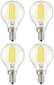 CTKcom G45 4W Candelabra LED Bulbs Dimmable(4 Pack)- E14 Base Vintage Edison