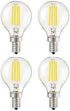 CTKcom G45 4W Candelabra LED Bulbs Dimmable(4 Pack)- E14 Base Vintage Edison