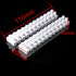 6pcs 450V 35A 12P Double Row Covered Barrier Screw Terminal Block Strip