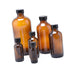 4pcs Zerodeko Mouthwash Dispenser Candy Jar Refillable Brown Glass Bottles Round Lid