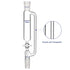 50ml Pressure Equalizing Addition Funnel, Borosilicate Glass Dropping Funnel 24/40 Joint with PTFE Stopcock for Lab