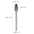 10pcs Carbide Rotary Burrs 1/8" (3mm) Shank 1/4" (6mm) Head Double Cut Flame H Shape Die Grinder Bits Rasp Files for Metal Wood Plastic Polishing Engraving