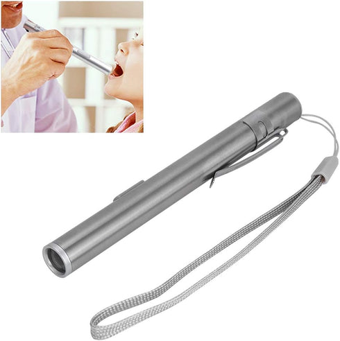 Fafeicy LED USB Penlight Mini Diagnostic Medical Pen Light, Stainless Steel Rechargeable Pen Light with Pocket Clip +