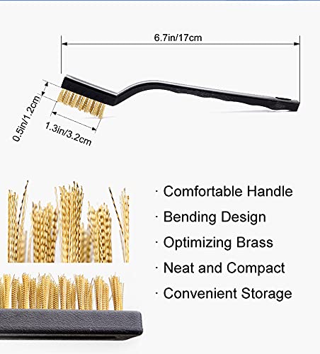 Brass Brush, Brass Wire Brush Rust Remover, Small Wire Brush Brass Brushes for Cleaning, Paint Stripper for Metal Wood Rustoleum Fabric Spray Paint (Brass, 12.00)
