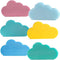 Cute Cloud Sticky Notes 6 Pack - Translucent Self Adhesive Removable Waterproof Fun Colored Notes