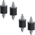 4pcs 20 x 15mm Rubber Mounts Vibration Isolator Mounts with M6 x 19mm Studs Shock Absorber