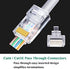 RJ45 CAT6 Pass Through Connectors 100 Pack - Easy and Fast Termination - Gold Plated 3 Prong 8P8C Modular Ethernet UTP Network Cable Plug End for Cat6 Cat5e by Kinoth