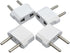 European Travel Plug Adapter, USA to European Plug Adapters for Germany, France, Iceland, Spain, Greece, 4-Pack White