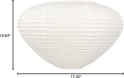 Lampshade17inch, Mushroom Paper White Folding Lamp,Interior Trim Lantern,Paper Ceiling Lamp Shade