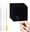 Sticky Notes 3 x 3 Inches, 6 Pads Black Self-Stick Notes, 50 Sheets/Pad, White Gold and Silver Gel Pens for Office