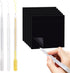 Sticky Notes 3 x 3 Inches, 6 Pads Black Self-Stick Notes, 50 Sheets/Pad, White Gold and Silver Gel Pens for Office