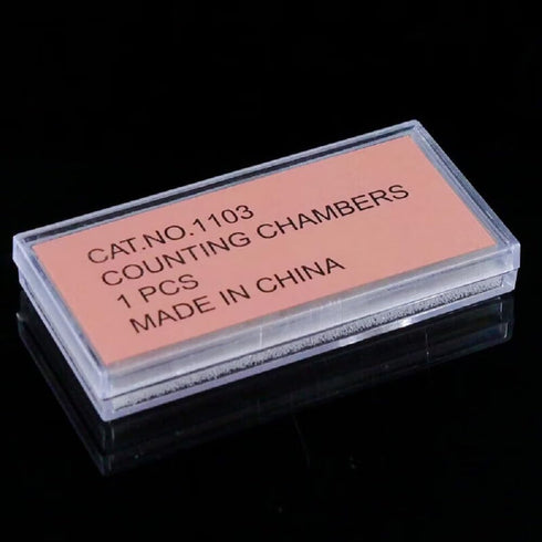 Improved Neubauer Hemocytometer Blood Cell Count Plate, Glass Microscope Slide Coverslip Counting Chambers