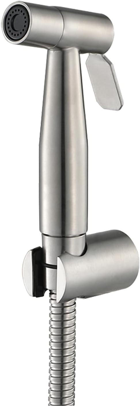 YHWKZCTTT Handheld ToiletSprayer, Wall Mounted Stainless Steel BrushedFaucet, Bathroom Cloth Diaper Sprayer Kit,Spray