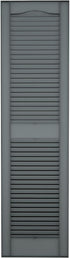 Builders Edge 14.5 52 419 in. W x in. H , Standard Cathedral Top Center Mullion, Open Louver Shutters, Includes